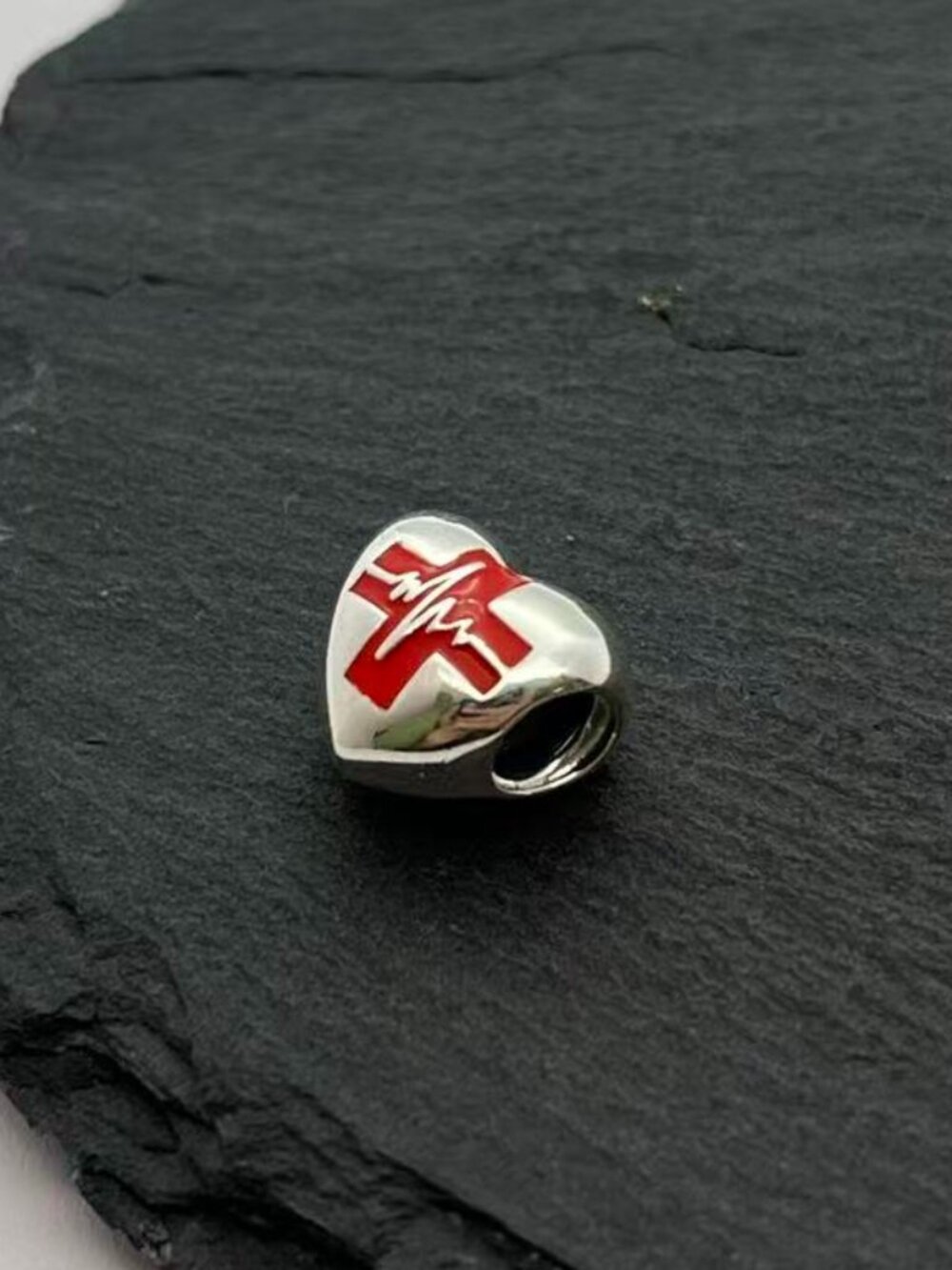Pandora Nurse Exclusive Heart Charm Sterling Silver Jewelry